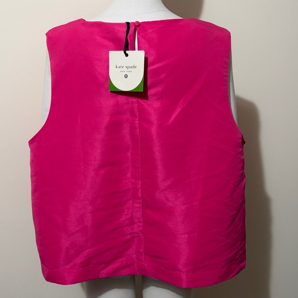 Kate Spade Fuchsia Sleeveless Blouse with Bow Details - Picture 6 of 11